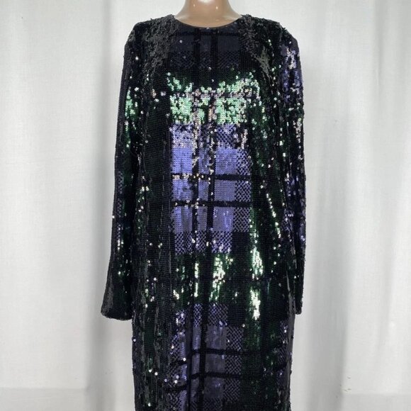 Brooks Brothers Women's Mini Dress Size 10 | Black/Multi Sequin Motif Relaxed - Picture 1 of 8